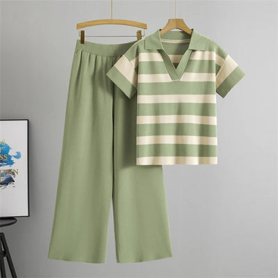 New Two Piece Outfits for Women Sweater Sets Knit Lounge Set Pullover Tops and High Waisted Short Pants 2 PCS Casual Sweatsuit