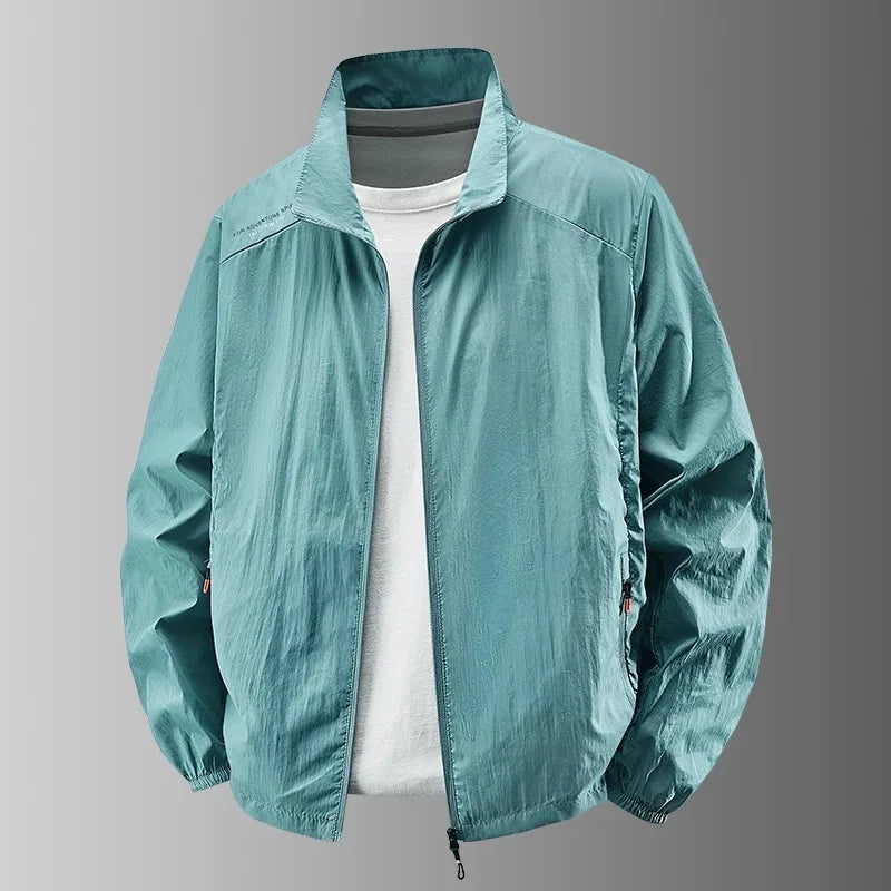 Summer Jackets Men Male Windbreaker Fishing Coats Father Ultrathin Sunscreen Jacket Youth Outerwearing Clohting Traveling Korean