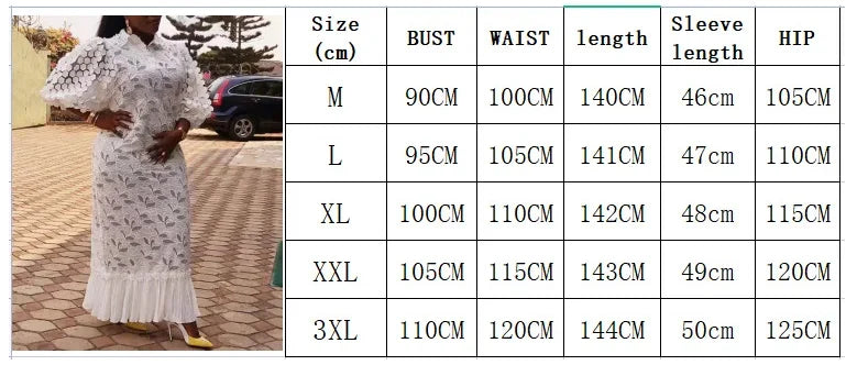 White Lace Dresses for Women Wedding Guests Elegant Turn Down Collar Puff Sleeves Pleated Hem Midi Dress Luxury Occasion Clothes