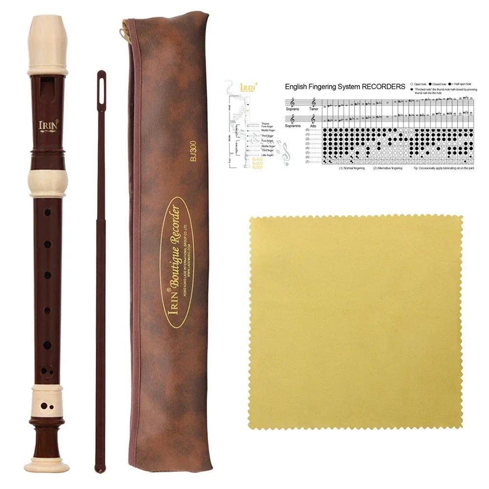 M MBAT ABS Flute Clarinet Recorder Soprano Long Flutes Baroque Recorder Fingering Musical Instrument Accessories Beginner Flute