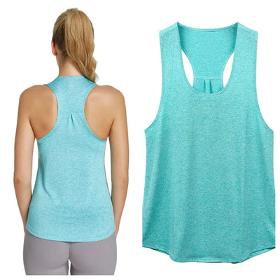 Women's Activewear: Solid Wrap Back Sports Tank Tops