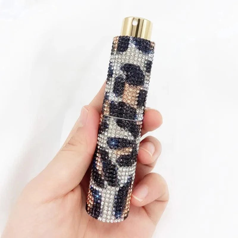 Luxury 10ml Perfume Spray Bottle Bling Rhinestones Refillable Perfume Atomizer Empty Bottle Travel Cosmetic Essential Container