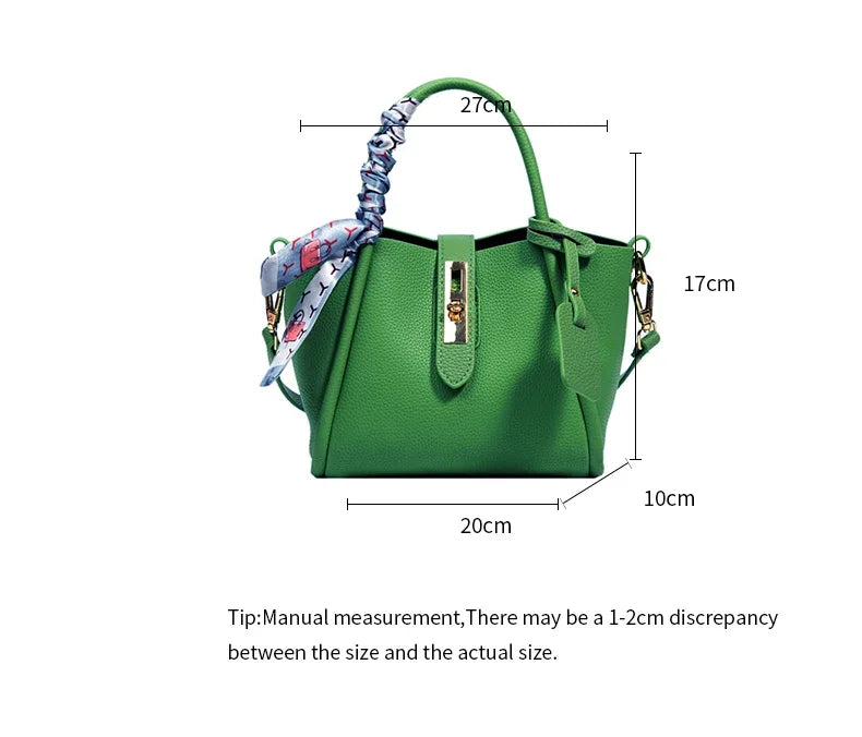 Women's Natural Cow Genuine Leather Shoulder Bag Female High Quality Luxury Designer Handbags Ladies Fashion Tote Crossbody Bags