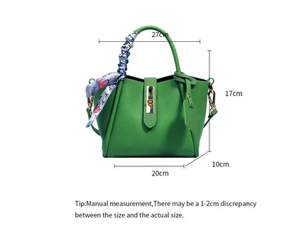Women's Natural Cow Genuine Leather Shoulder Bag Female High Quality Luxury Designer Handbags Ladies Fashion Tote Crossbody Bags