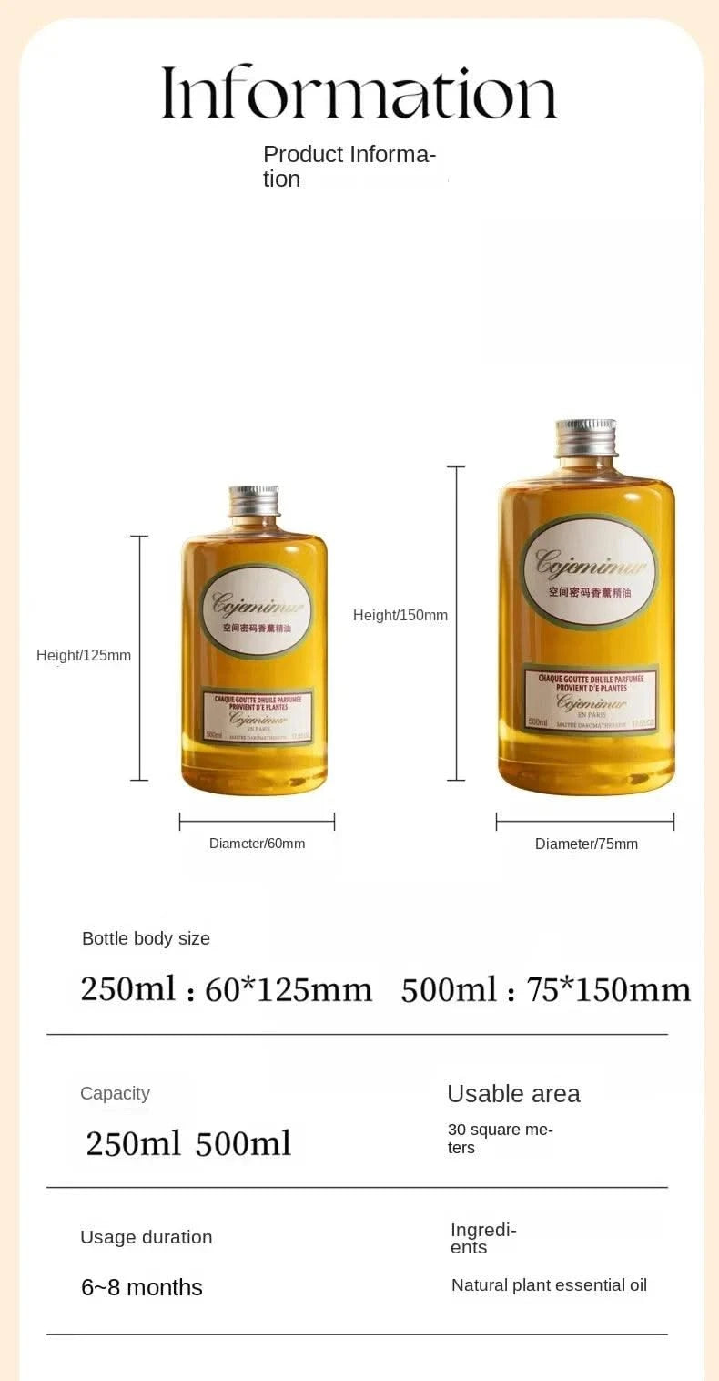 250ml/500ml Fragrance Oil For Home Perfumes Hotel Series Essential Oils For Aromatic Diffuser DIY Perfume