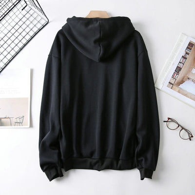 Women Sweatshirt Autumn Hoodie Hooded Solid Color Drawstring Patch Pocket Pullover Long Sleeve Loose Soft Warm Lady Hoodies