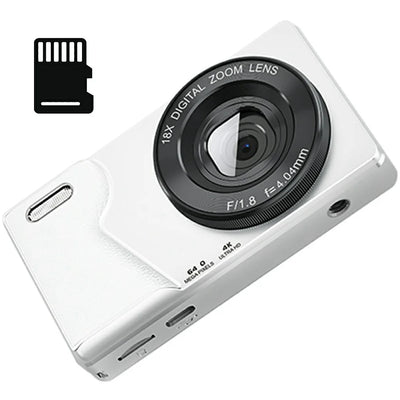 Digital Camera 4K 64MP Photography Camera Video Camcorder 18X Zoom Retro CCD Camera Dual Lens Photo Video Camera with 32GB Card