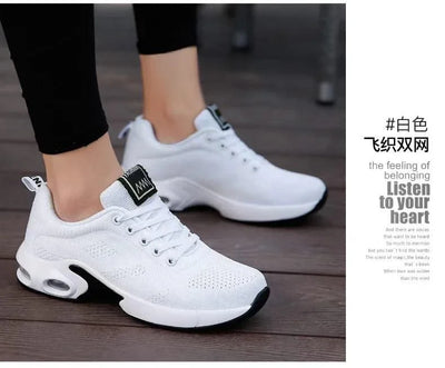 Sports Shoes for Women Spring White Breathable Casual Sneakers Summer Breathable Air Cushion Running Zapatillas Mujer Girl Shoes
