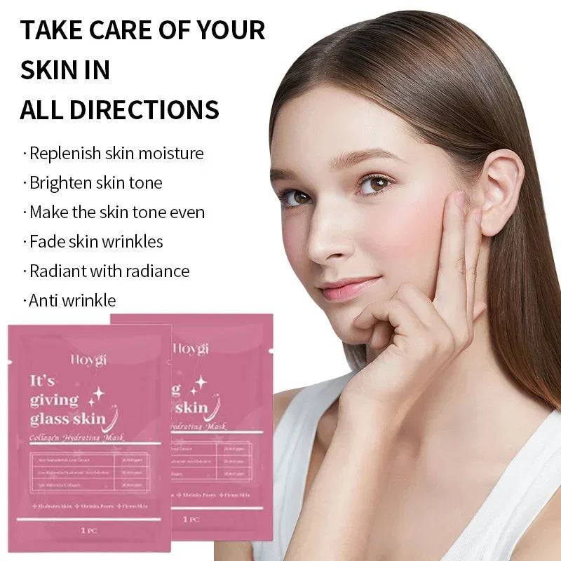 Deep Collagen Mask Facial Shrink Pores Moisturizing Overnight Mask Anti-Wrinkle Hydrating Refreshing Brightening Face Skin Care