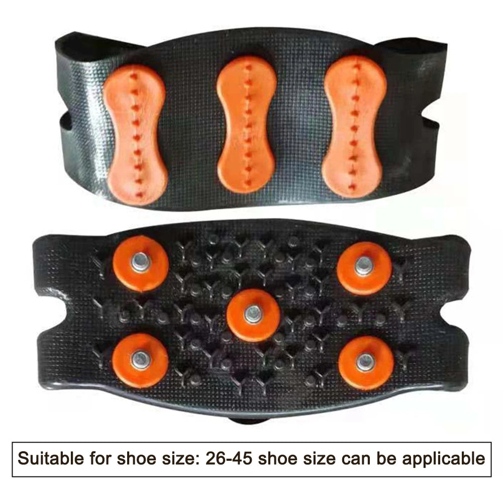 5-Stud Climbing Crampons Anti Slip Mountaineering Cleats Unisex Snow Claw Shoe Covers Walking Hiking Accessories