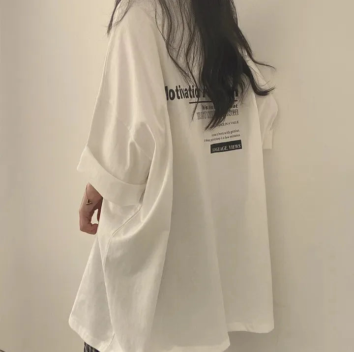 Woman Oversize Half Sleeve T Shirts Summer New Clothes Loose Fitting Cotton T-shirt Women Tops Ropa Mujer Hip Hop Tees Clothing