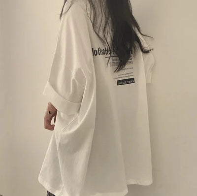 Woman Oversize Half Sleeve T Shirts Summer New Clothes Loose Fitting Cotton T-shirt Women Tops Ropa Mujer Hip Hop Tees Clothing
