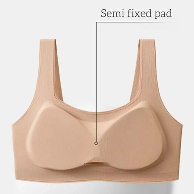 Comfortable Simple Wireless Bras Shockproof Full Cup Push Up Bras Beauty Back Anti-sagging Seamless Underwear Women