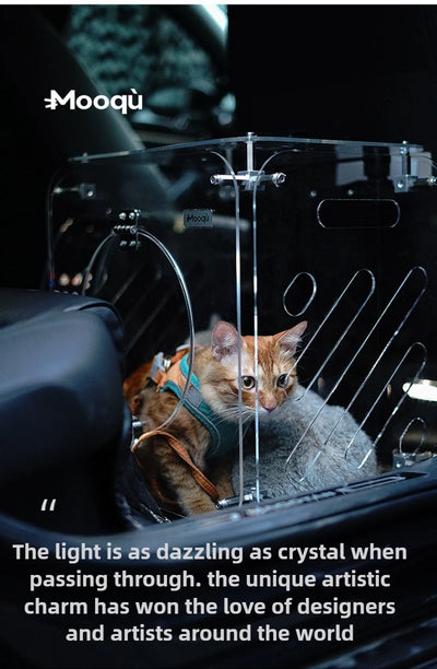 Portable Pet Outdoor Use Transparent Cat Bags Travel Box Large Space Breathable Mobile Easy Interaction Pet Carrying Supplies