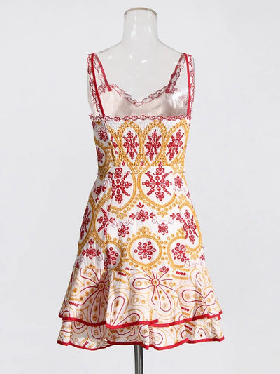 TWOTWINSTYLE Solid Summer Dresses For Women Square Collar Sleeveless High Waist Backless Summer Dress Female Fashion Clothes New