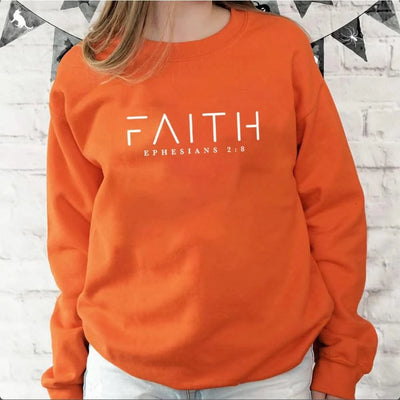 Trendy Faith Sweatshirt Bible Verse Shirt Christian Clothing Women Streetwear Sweater Hoodie Aesthetic Clothes