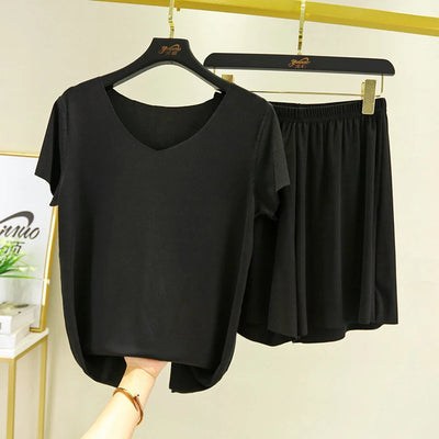 Female Home Clothes 2 Pieces Set Lady Home Suit Summer Women Lounge Wear Autumn Loose Homewear Suit for Women Pajamas Pants Set