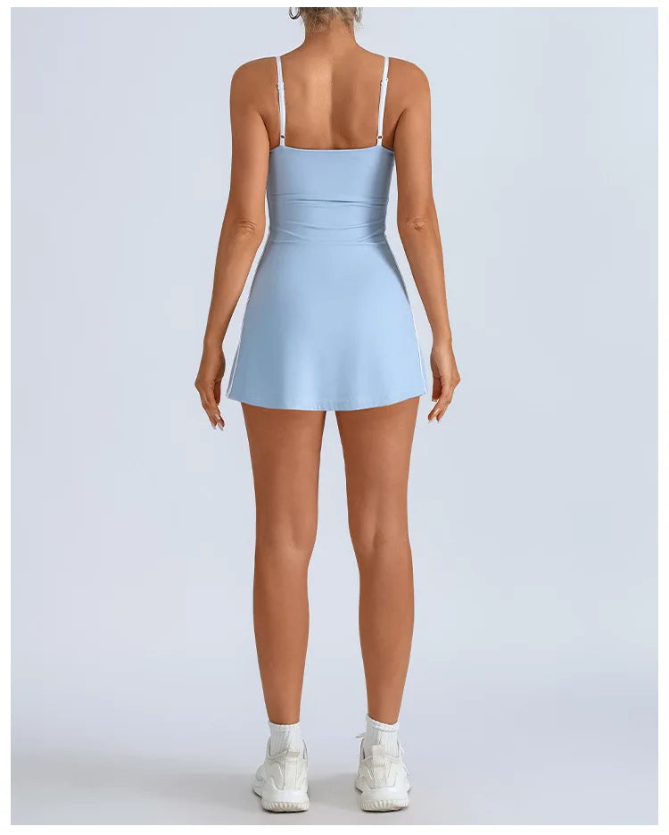 Golf Tennis Dress with Pad Sports Set Yoga for Women Workout Pickleball Clothing Badminton Skorts Activewear