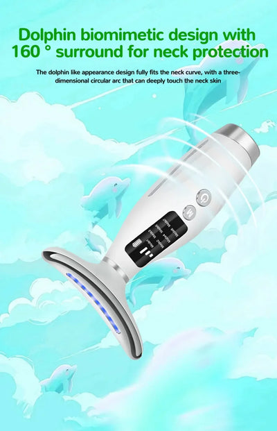 2025 EMS Micro-current Neck Face Beauty Device 7 Color Facial Massager for Enhanced Face Neck and Shoulder Care with Vibrating