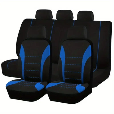 Seat Covers 9pcs Set Car Cushion Auto Accessories Seat Protect Five-Seat Universal Black Gray Blue Red