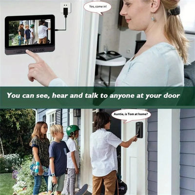 Outdoor Wireless Doorbell With Camera Bundle Video Doorbell Night Vision Smart Intercom Doorbell Security Protection