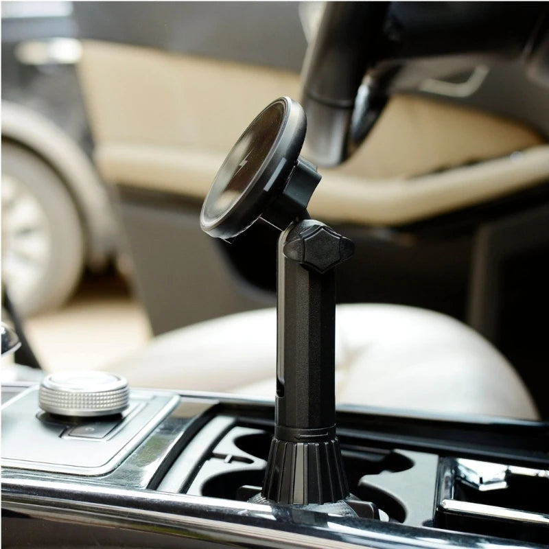 15W Magnetic Wireless Car Mount For MagSafe Cup Holder Car Phone Mount For IOS Phone 12/13/14