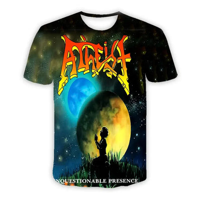 Atheist  Band  3D Printed  Casual Fashion T-shirts Hip Hop Tee Shirts Harajuku Styles Tops Fashion Clothing  for Women/men