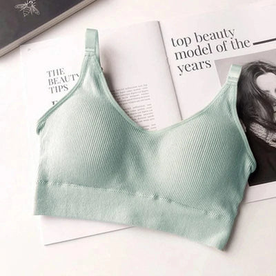 Women's Tube Top Crop Seamless Back Outdoor Sports Underwear Bra