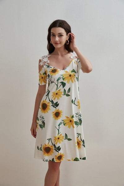 Women'S Elegant Dresses 2025 Summer New Women's Fashionable Lace V-neck classic style Dress Summer Casual Bohemian Daily dress