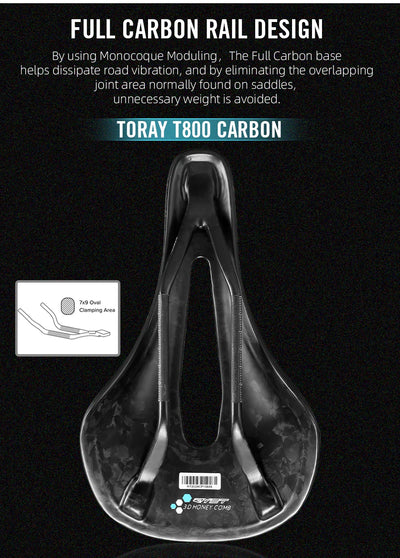 RYET 3D Printed Bike Carbon Saddle 140mm 142mm Super Light Road MTB Racing EVA Saddles Bicycle Seat Cushion Cycling Seating Part