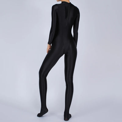 Sexy Womens Glossy Shiny Silky Tights Swimsuit Leggings Bodysuit Jumpsuit Ladies Elasticity Breathable Leotard Sleeping Romper