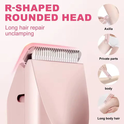 Electric Razors for Women 2in1 Bikini Trimmer Facial Mustache Shavers for Ladies Body Underarms Legs Portable Painless Epilator