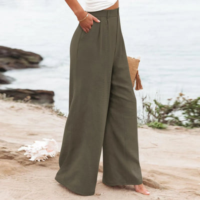 Women's Wide Leg Pants High Elastic Waisted In The Back Business Work Trousers Long Casual Pants Pants for Women Women’s Pants