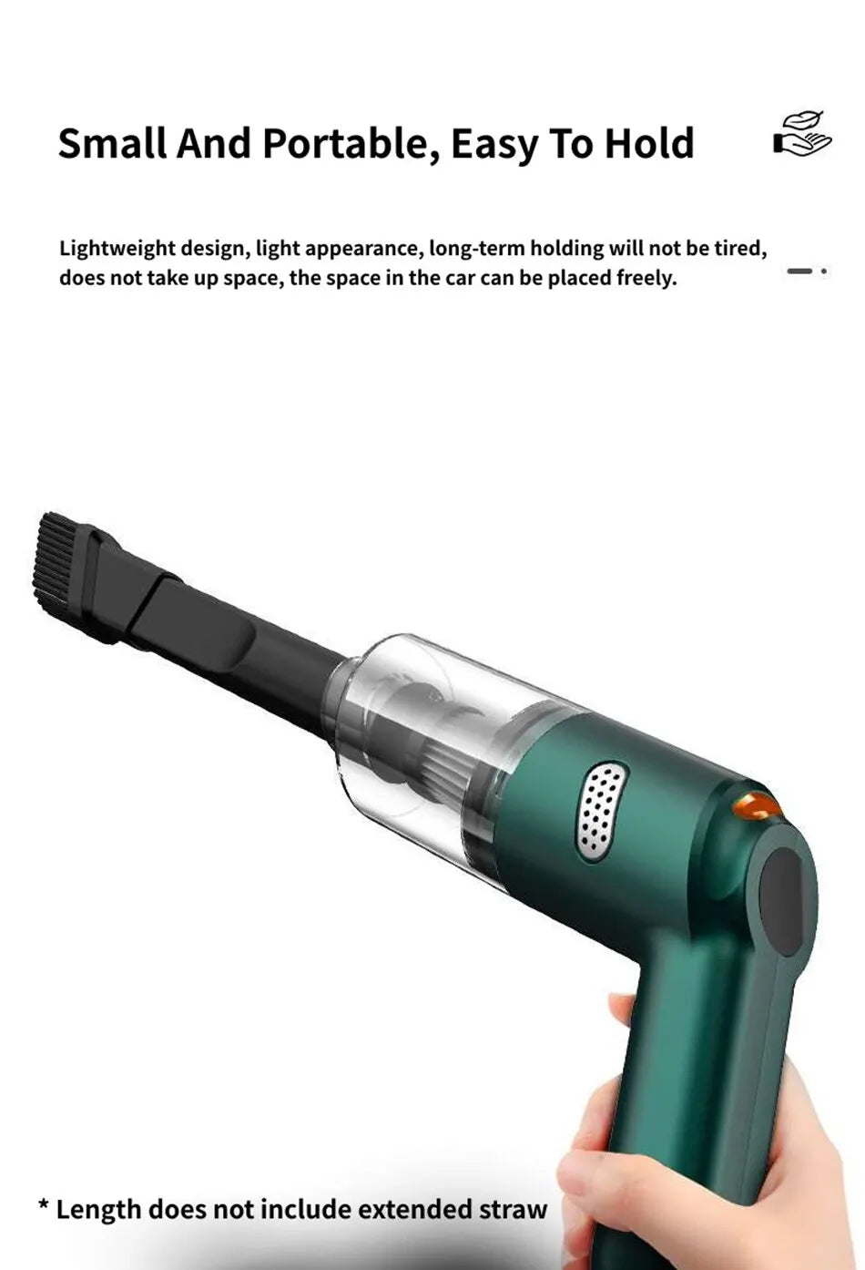 Portable Mini Car Vacuum Cleaner Rechargeable Handheld Automotive Vacuum Cleaner For Car Dust Catcher Cyclone Suction