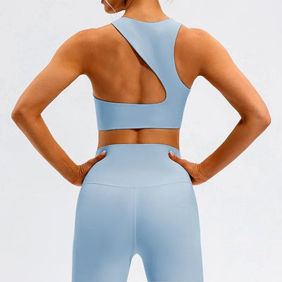 Women Yoga Set  2 Piece Workout Sportswear Gym Clothing Fitness Crop Top High Waist Push Up Leggings High quality Sports Suits