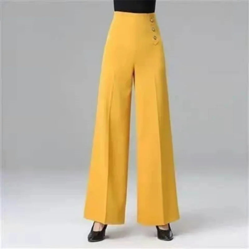 Women Wide Leg Pants 2023 Spring Summer Solid High Waist Long Casual Pants Korean Loose Dance Female Trousers Women's Clothing