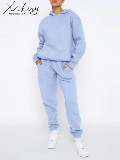 Cotton Sweatpants Sets For Women 2 Pieces Outfit Autumn Loose Hoodies And Pants Sets Sports Suits Women Tracksuits Set Ladies