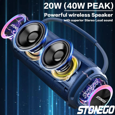 Portable Bluetooth 5.3 Speaker RGB Lantern Waterproof IPX6 High Power Audio Outdoor Wireless Speaker