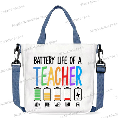 New Designer School Handbag Funny Back To School Print Crossbody Bag for Girls Boys Fashion Teacher Gifts Canvas Shoulder Bags