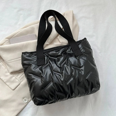 Fashion Large Tote Padded Handbags Designer Quilted Women Shoulder Bags Luxury Nylon Down Cotton Crossbody Bag Winter Purse 2023