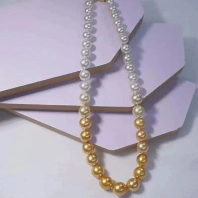 12mm Shell Pearl Necklaces for Women, women luxury silver Choker 925 necklaces