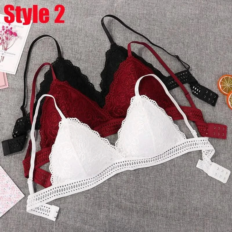 Wireless Push Up Bra Body Shaping Sexy Flower Lace Bra for Women