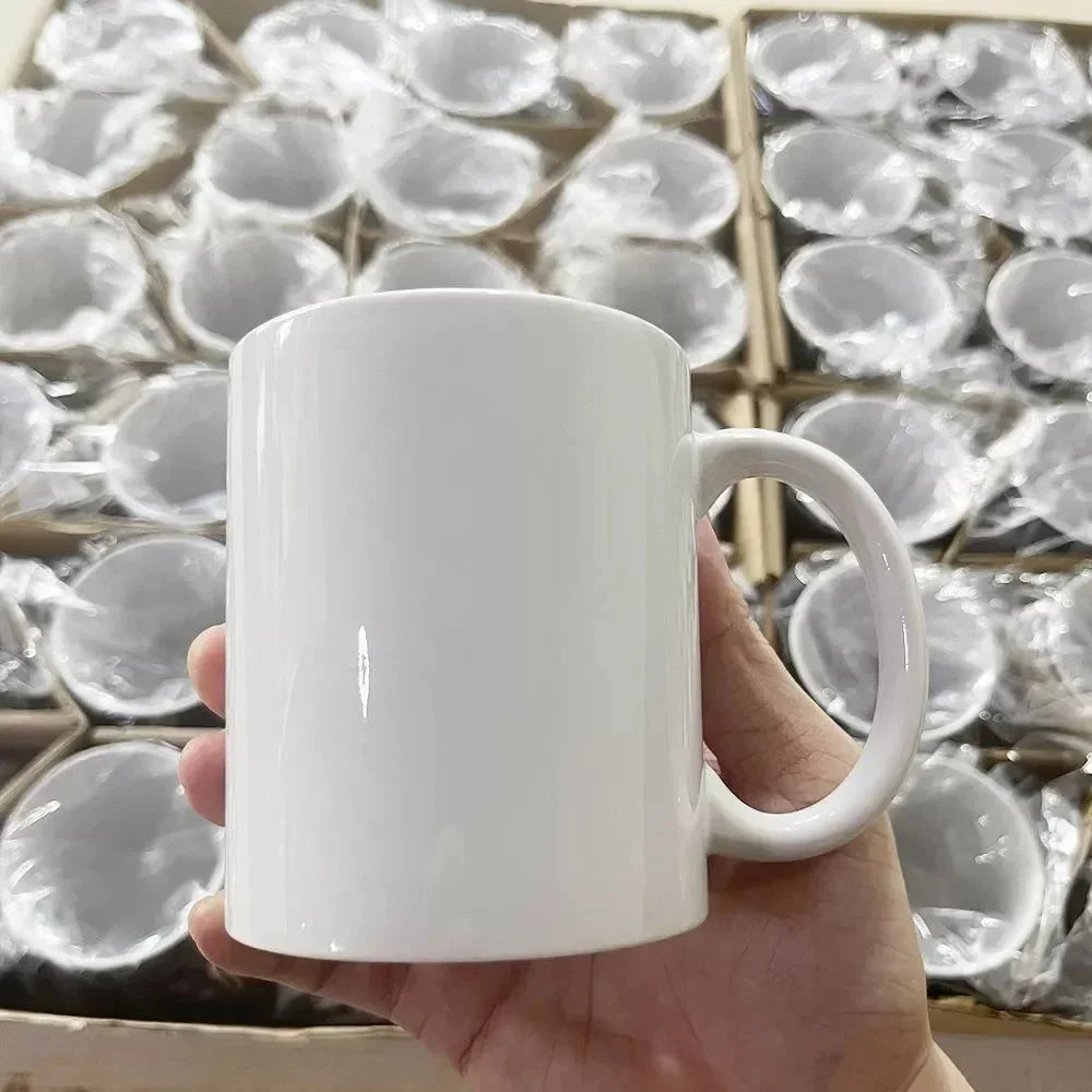 4 Pack 11OZ Sublimation Mugs Sets Classic Blank Drinking Cups with Handles DIY Coffee Mug Gift for Sublimation Paper