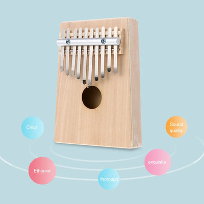1 set DIY Thumb 10 Keys Mini Hand Painted Thumb Piano Kalimba Hand Painted Kids Painting Sturdy Durable Small Instrument - Elanique