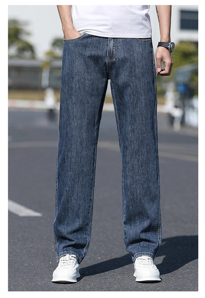 Men's Jeans American High Street Micro-flared Jeans Summer Slim Fashion Brand Pants Retro Washed Straight Pants 2025