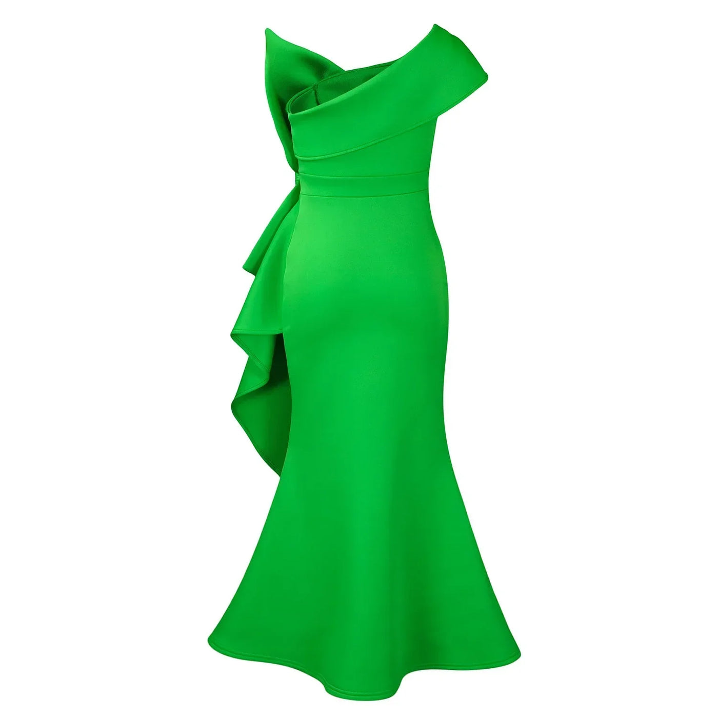 Elegant Dresses for Women 2024 New One Shoulder Ruffles Mermaid Floor Length Luxury Female Birthday Party Dinner Vestidos Mujer