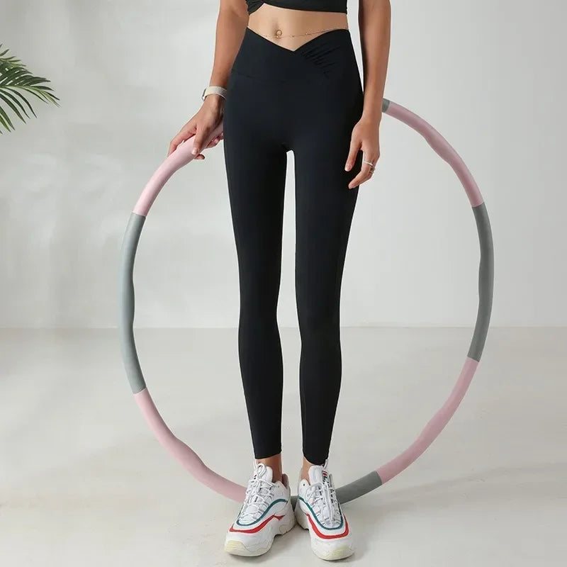 Yoga pants women's fitness running sports 2024 new spring and fall belly lifting hip tight bottoming pants nude stretch