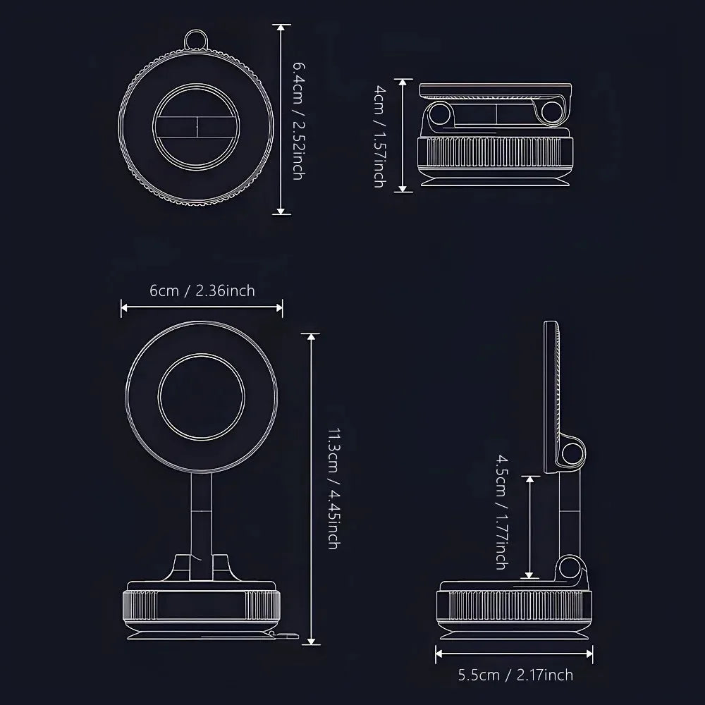 2025 New MagSafe Car Mount [ABS] Magnetic Phone Holder  Car with Strong Magnets 360 °   rotate and Adjustable Phone Car Mount