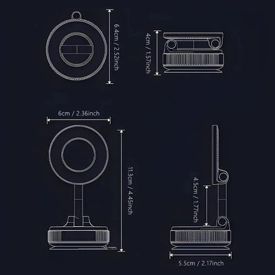 2025 New MagSafe Car Mount [ABS] Magnetic Phone Holder  Car with Strong Magnets 360 °   rotate and Adjustable Phone Car Mount