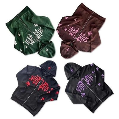 New in Hoodies & Sweatshirts Hooded Sweatshirt Harajuku Man Hoodie Men Men's Clothes Zip Up Hoodies Mens Clothing Goth Y2k Coat